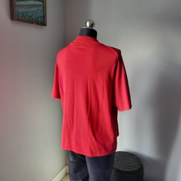 Vintage Silk Knit Pendleton Red Sweater Sz XL - Picture 10 of 10